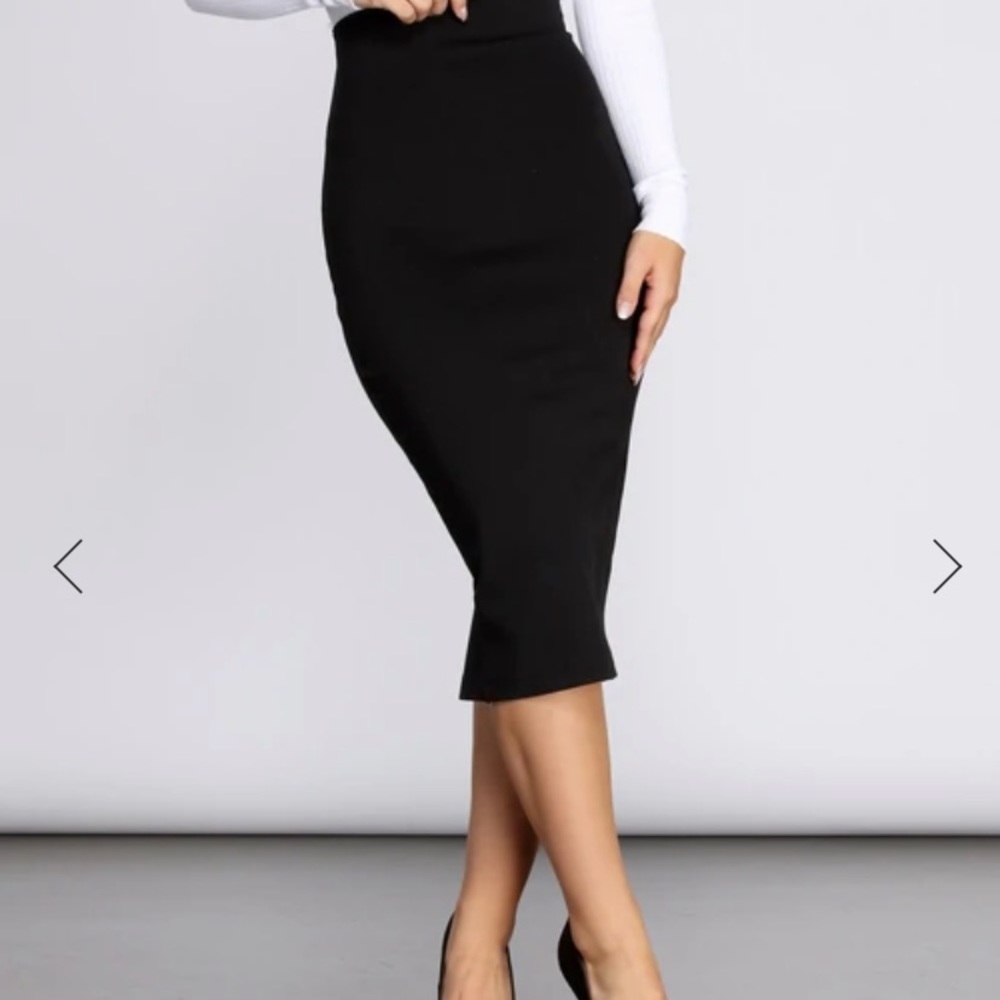 Black office skirt